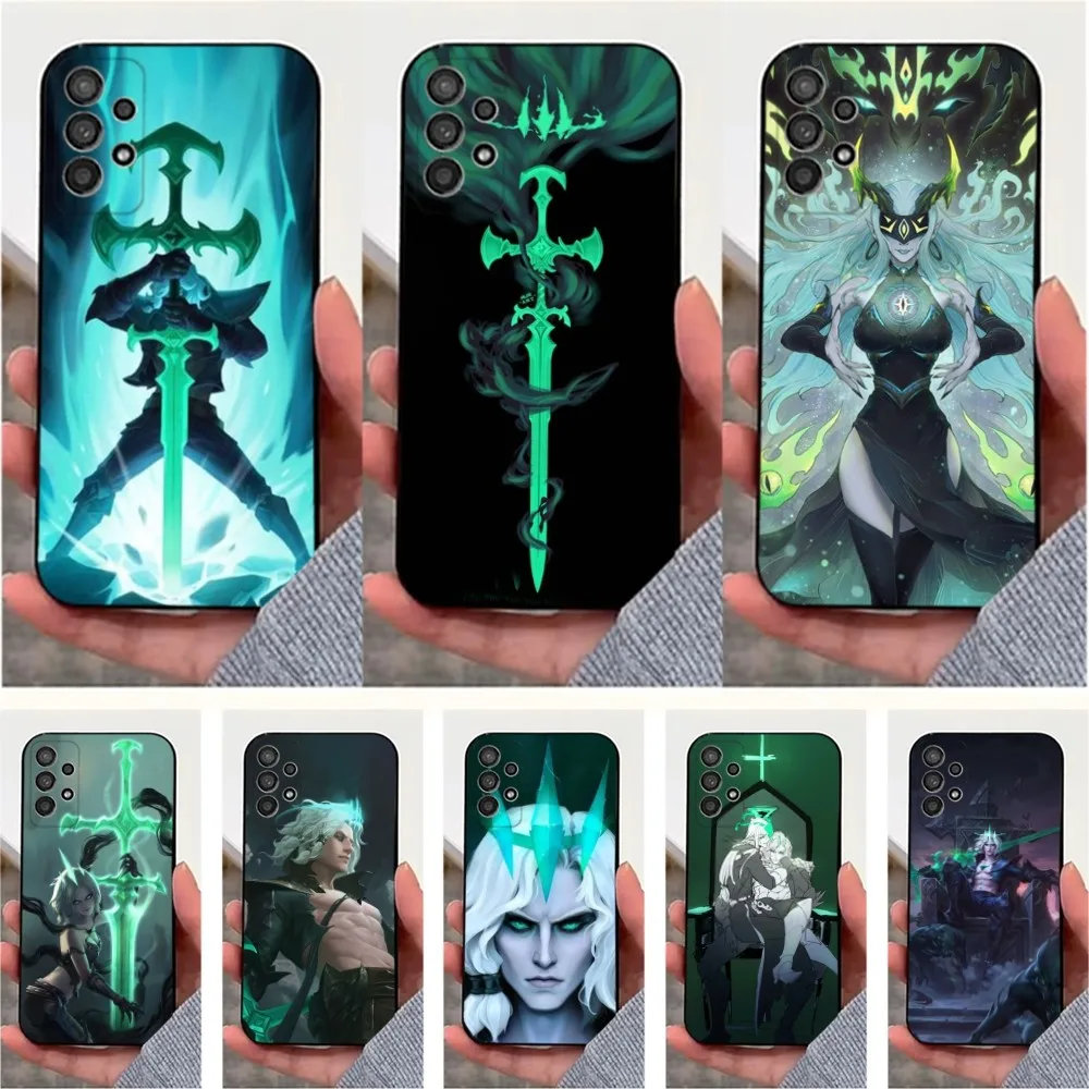 L-LOL Viego Game Phone Case For Samsung S25 S24 S23 S22 S20 S21 S10 Ultra Plus Lite FE Soft Silicone Black Cover