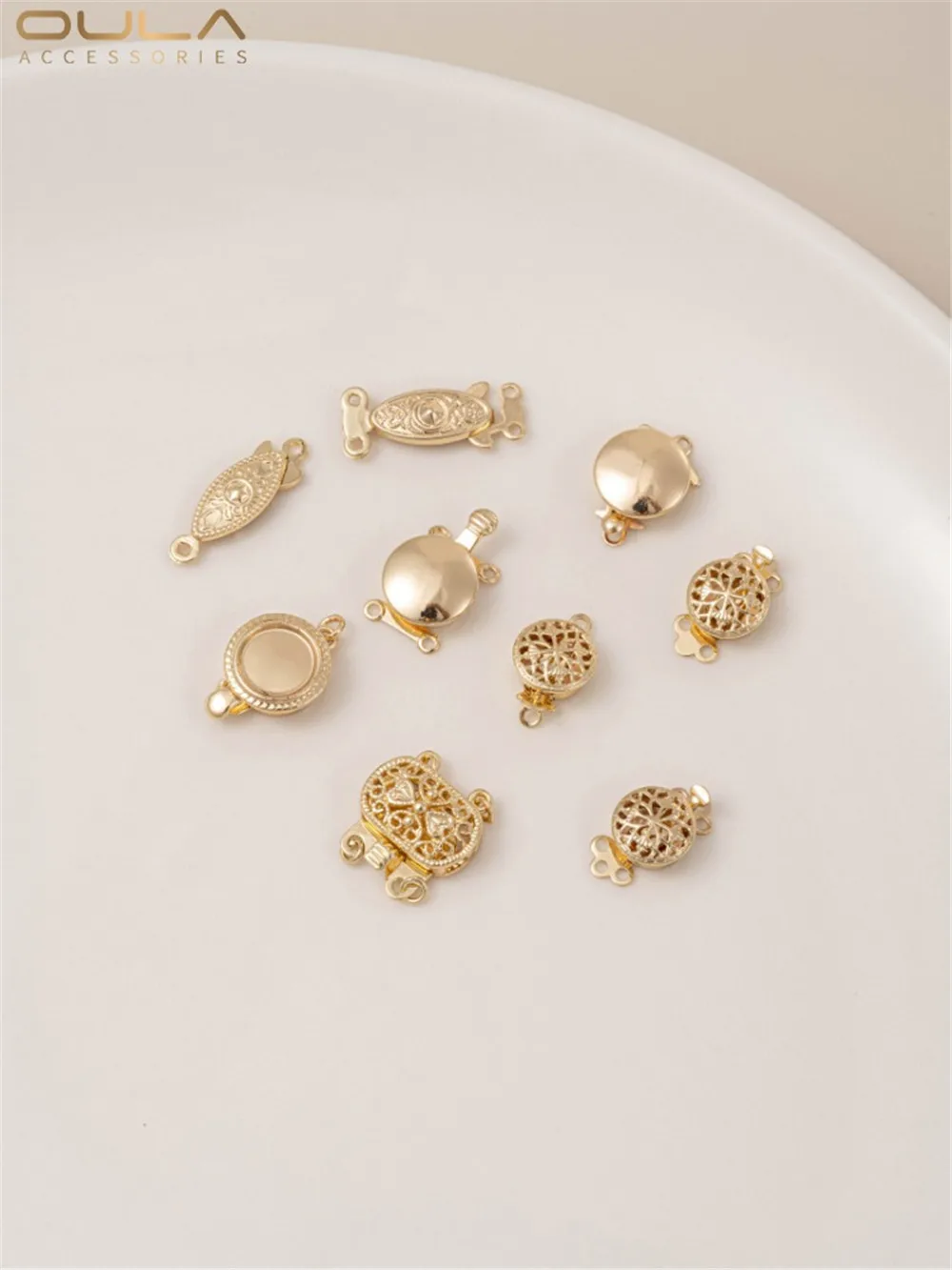 14-каратное позолоченное жемчужное ожерелье отделочная пряжка многоподвесная