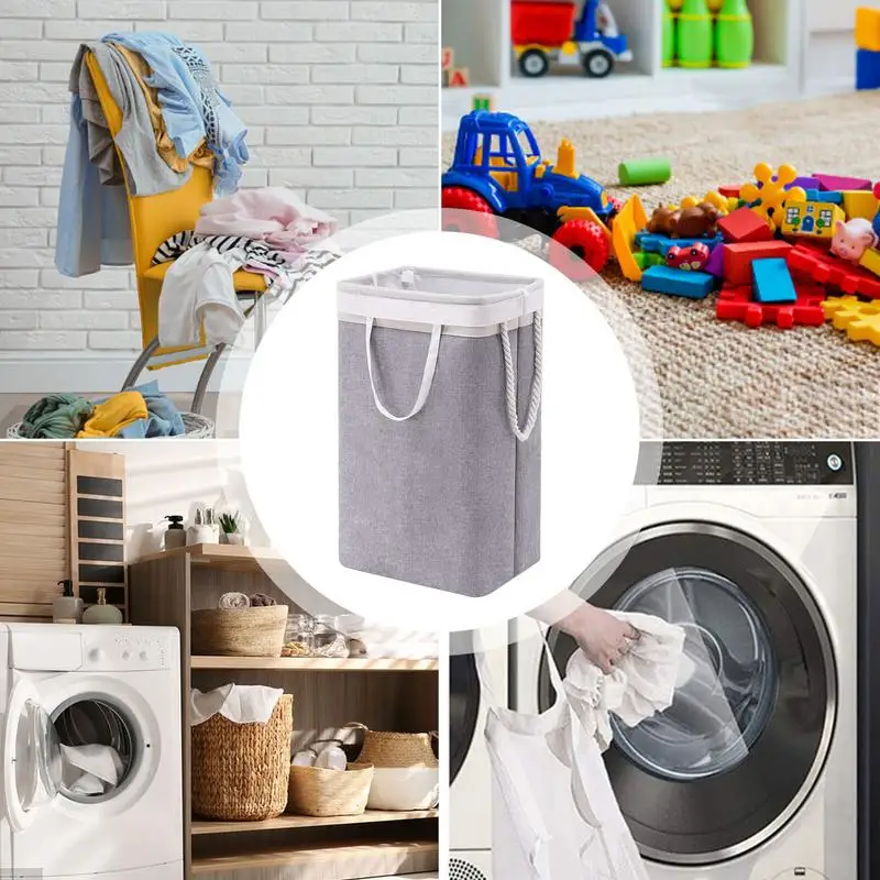 

Foldable Laundry Basket Easy to Clean Removable Folding Hamper with Lid and Handles Large Capacity Laundry Basket Durable Toy