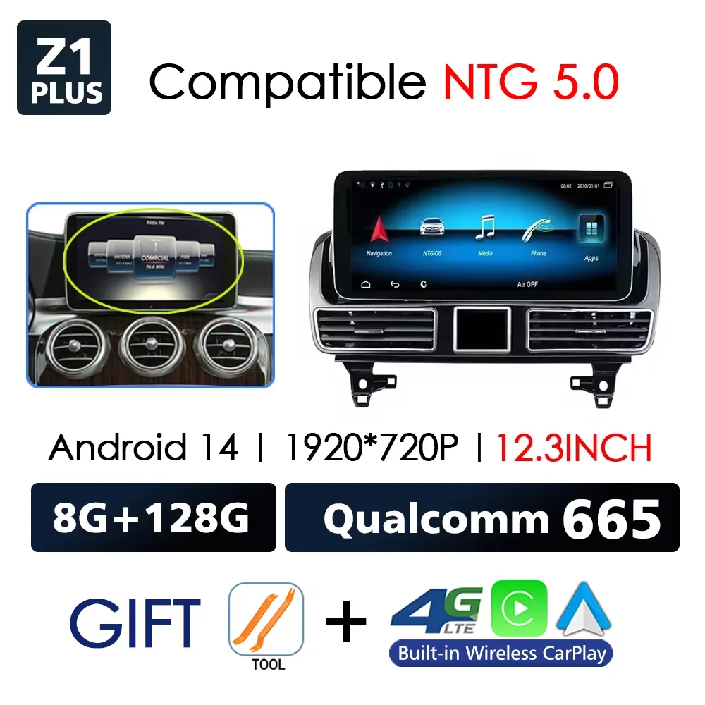 

Автомобильный мультимедийный плеер Android 14, экран для Mercedes Benz GLE Class 2015-2019, авторадио, стерео, беспроводной автомобильный игровой монитор