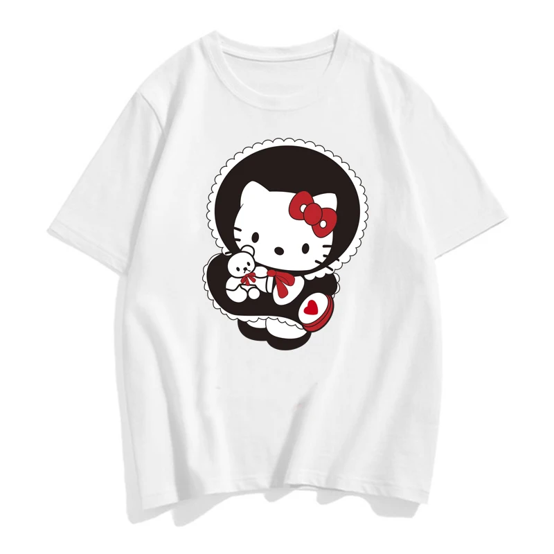 Мультяшный комплект Hello Kitty для детей милая кошка термопереводки детской одежды