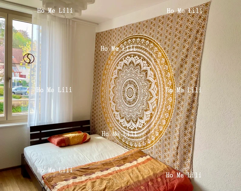 Гобелен Мандала в коричневой цветовой проекции