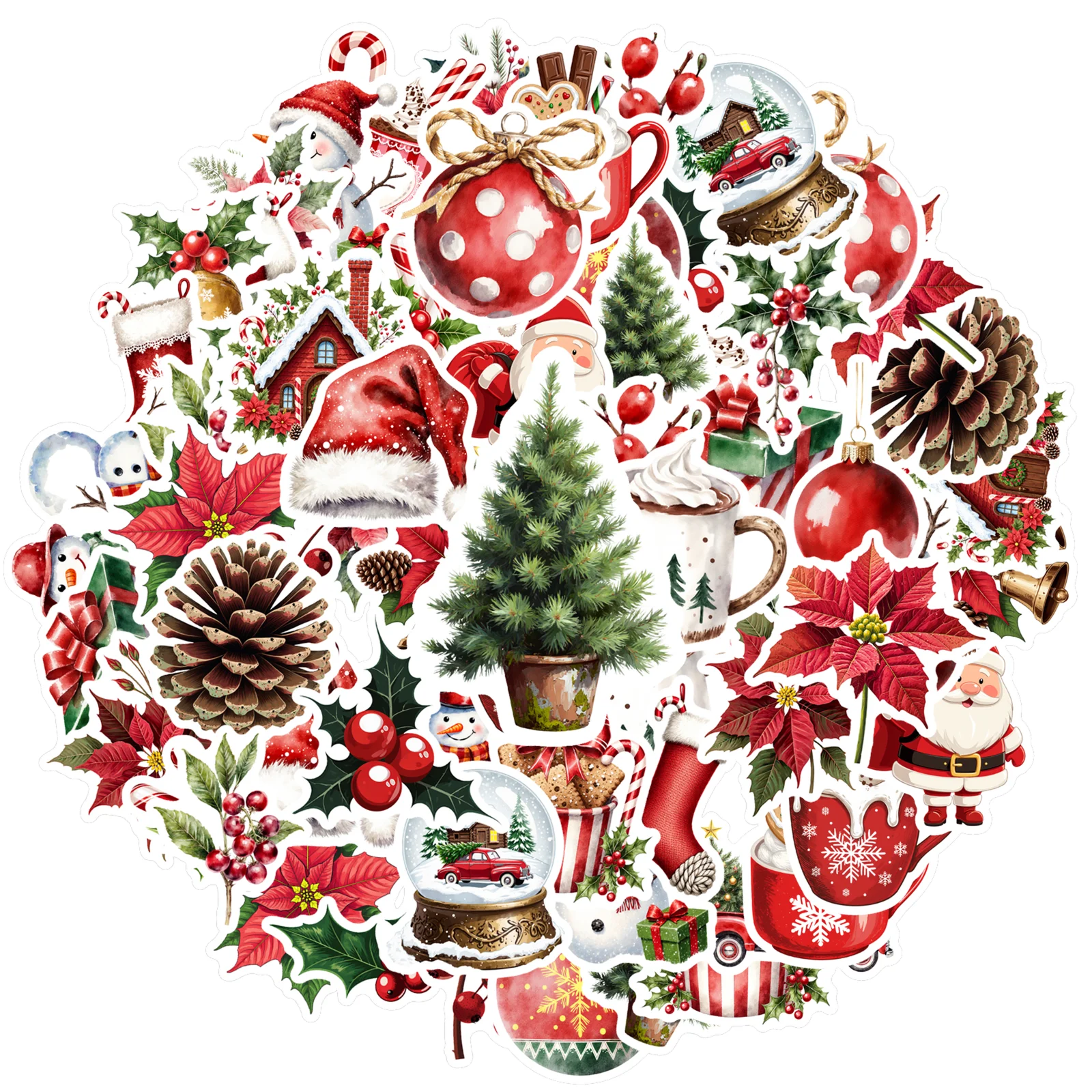 

Винтажные зимние наклейки 35 шт.