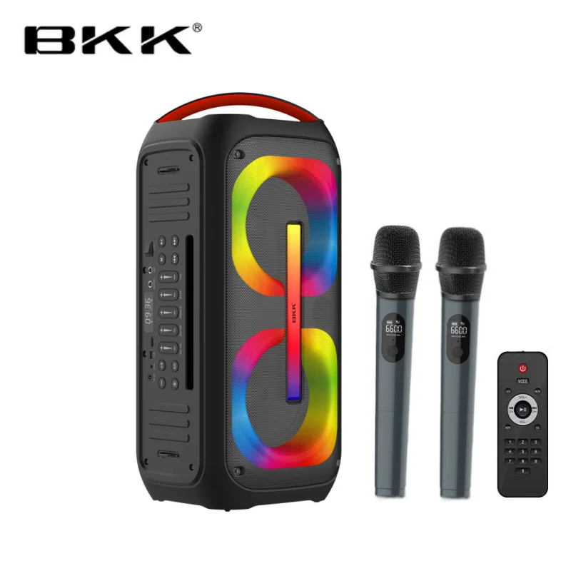 

120W High Power Portable Karaoke Machine Home Party Subwoofer with RGB Light Mic Outdoor Square Dancing Stereo Bluetooth Speaker