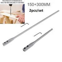 2pcs drill bit extension bar 150300mm wrench set deep hole shaft hex extention holder connect rod power tool accessories
