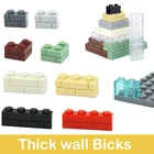 Конструктор сделай сам, толстая стена, фигурки, кирпичи, 1x2, 1x3, 1x4, 1 + 2 точки, строительные блоки, совместимые с 98283, 15533, обучающие игрушки для строительства дома