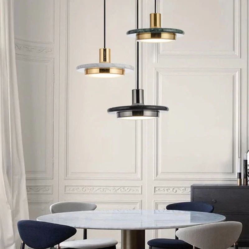 Креативный мраморный подвесной светильник для столовой кухонный скандинавский