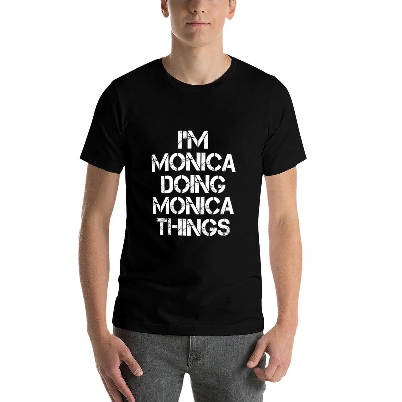 Футболка с именем Моника - I'm Monica Doing Things Name Gift Item для мальчика рубашки графикой