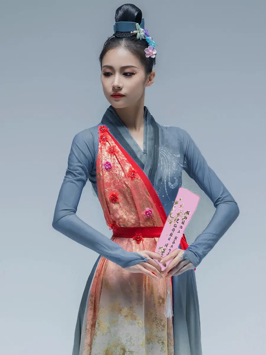 Китайское классическое танцевальное платье художественное для выступлений