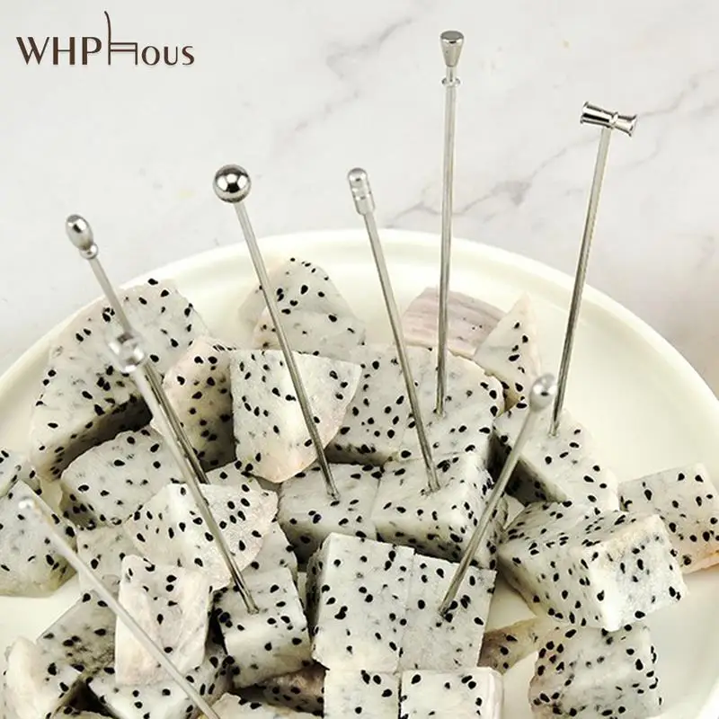 

Винная игла, Коктейльные Палочки, медиаторы для мартини из нержавеющей стали, многоразовые металлические Коктейльные шампуры, оливки, закуски