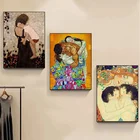 Знаменитая картина мама ребенок Густав Климт Холст Плакаты и принты абстрактная семья настенные картины для домашнего декора комнаты