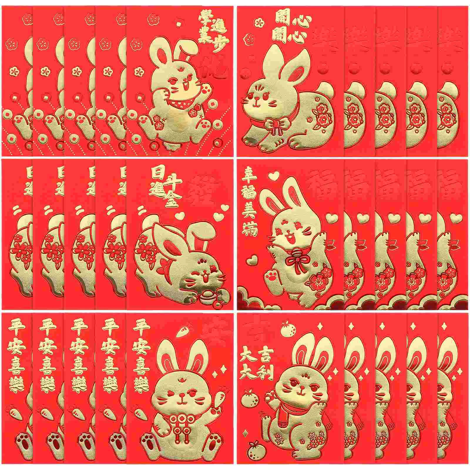 

Red Year Rabbit Packet Envelope Money New Festival Envelopes Bag Springzodiac Theluck Pouch Packets Traditional Pocket Chinese