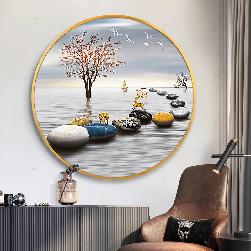 

Run Diamond Painting Restaurant Circle Full Diamond 5D Brick Show Stick Diamond Embroidery Decoration Diamond Painting