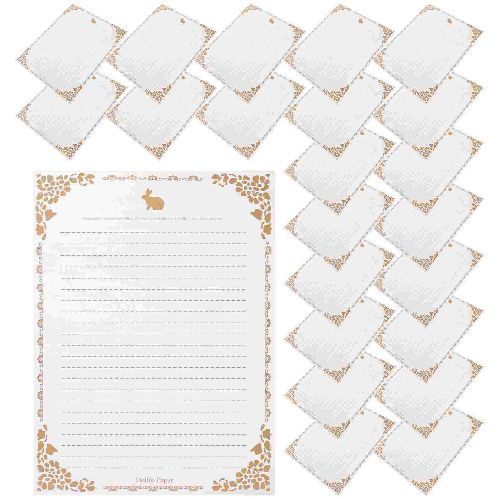 

50 Sheets Writing Paper Letter Stationary Letters Decor Stationery Blank Lovers