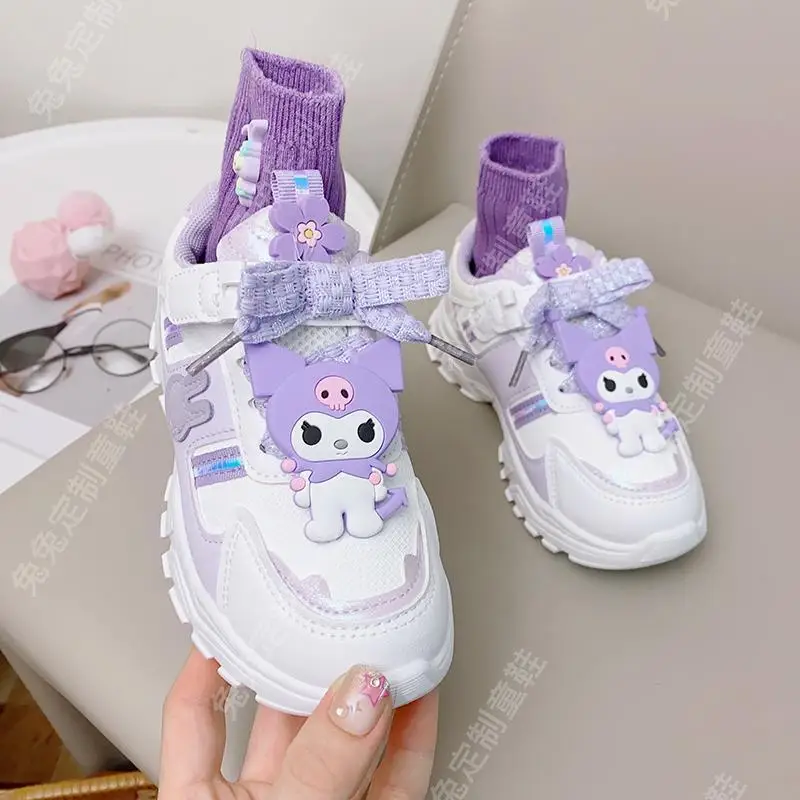 

Sanrio Kawaii Anime Kuromi Autumn Winter Warm Fleecing Board Shoes Cute My Melody Cartoon Casual Sneakers Lovely Toys Kids