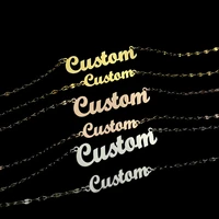 personalized letter pendant stainless steel choker custom name women necklace bracelet set jewelry parure acier inoxydable femme