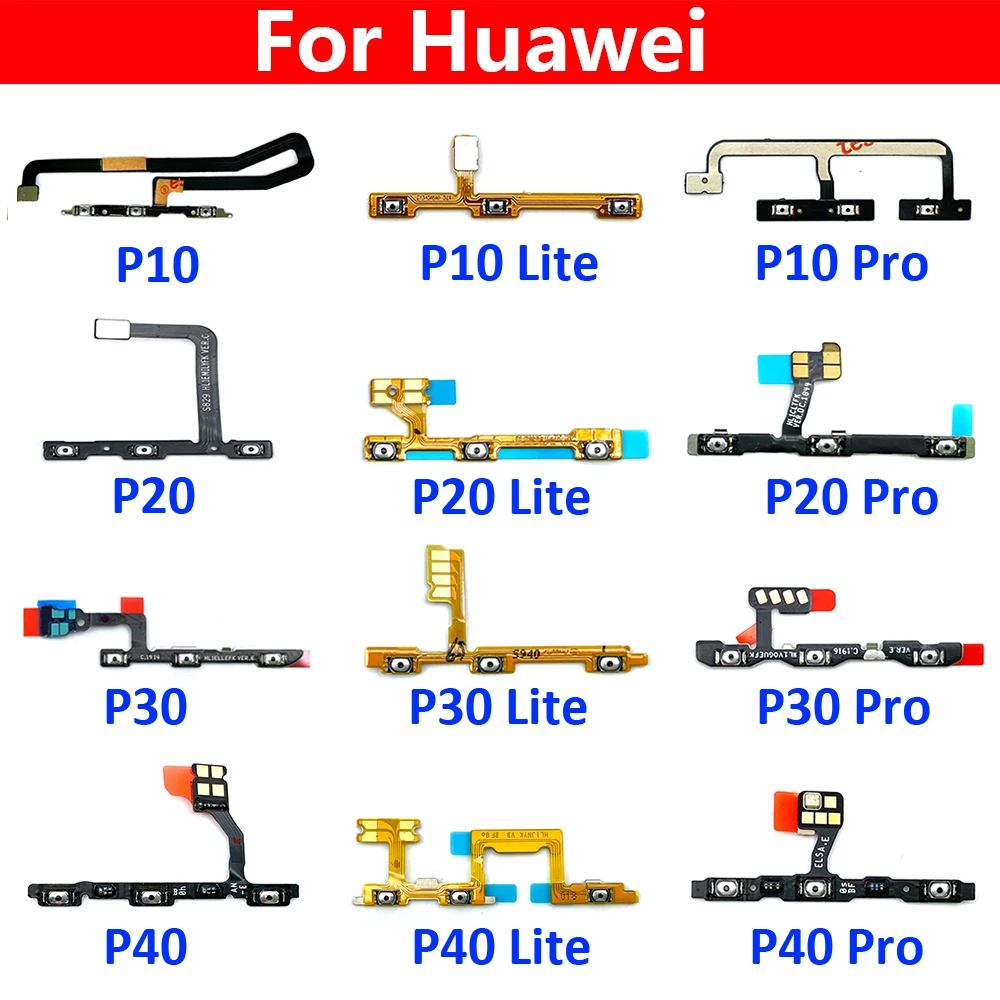 

Новая кнопка включения/выключения питания, кнопка регулировки громкости, гибкий кабель-лента для Huawei P40 P30 P20 Pro P10 Lite P9 Plus