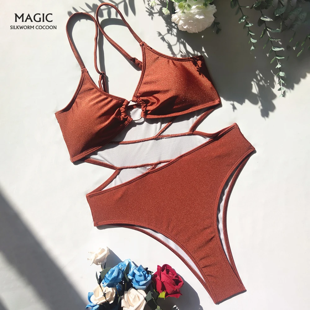 

Push Up Bikini Swimwear Women Halter Swimsuits High Waist Biquini 2022 Sexy Cross Wrap Beachwear Crisscross Bathing Suit 2 Piece