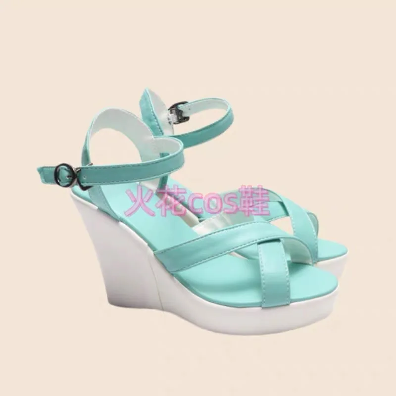 Финальная фантазия 7: ремейка Tifa Lockhart Рождественская обувь для косплея зеленая на