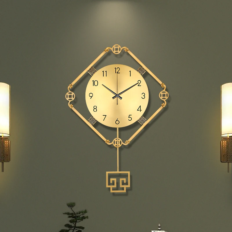 

Гигантские часы с роскошным механизмом, большие бесшумные металлические золотые часы, настенные минималистичные обои, украшения для стен