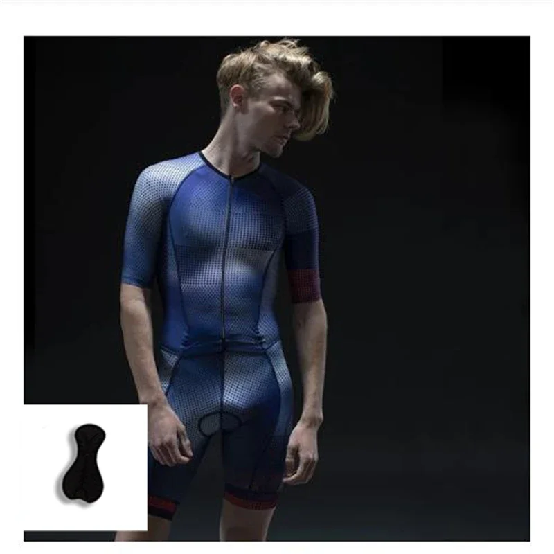 Мужской противоусадочный OEM комбинезон с сублимационной печатью велосипедные