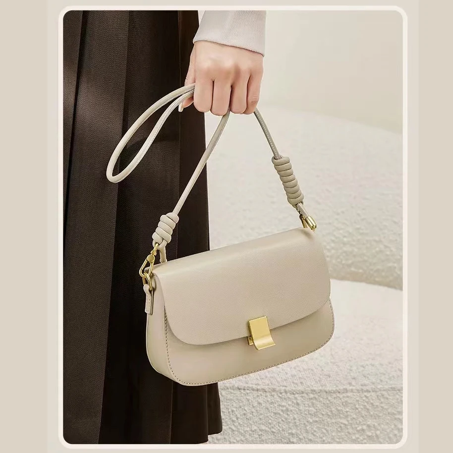 Genuine Leather Shoulder Bag for Women 2022 New Luxury Postman Bag Shoulder Saddle Bag High-quality Messenger Bag