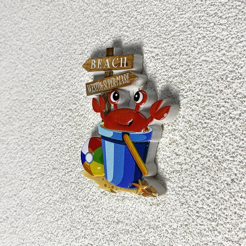 Weston-sur-mer Beach Travel Сувенирные поделки Домашний декор Краб Стереоскопические 3d