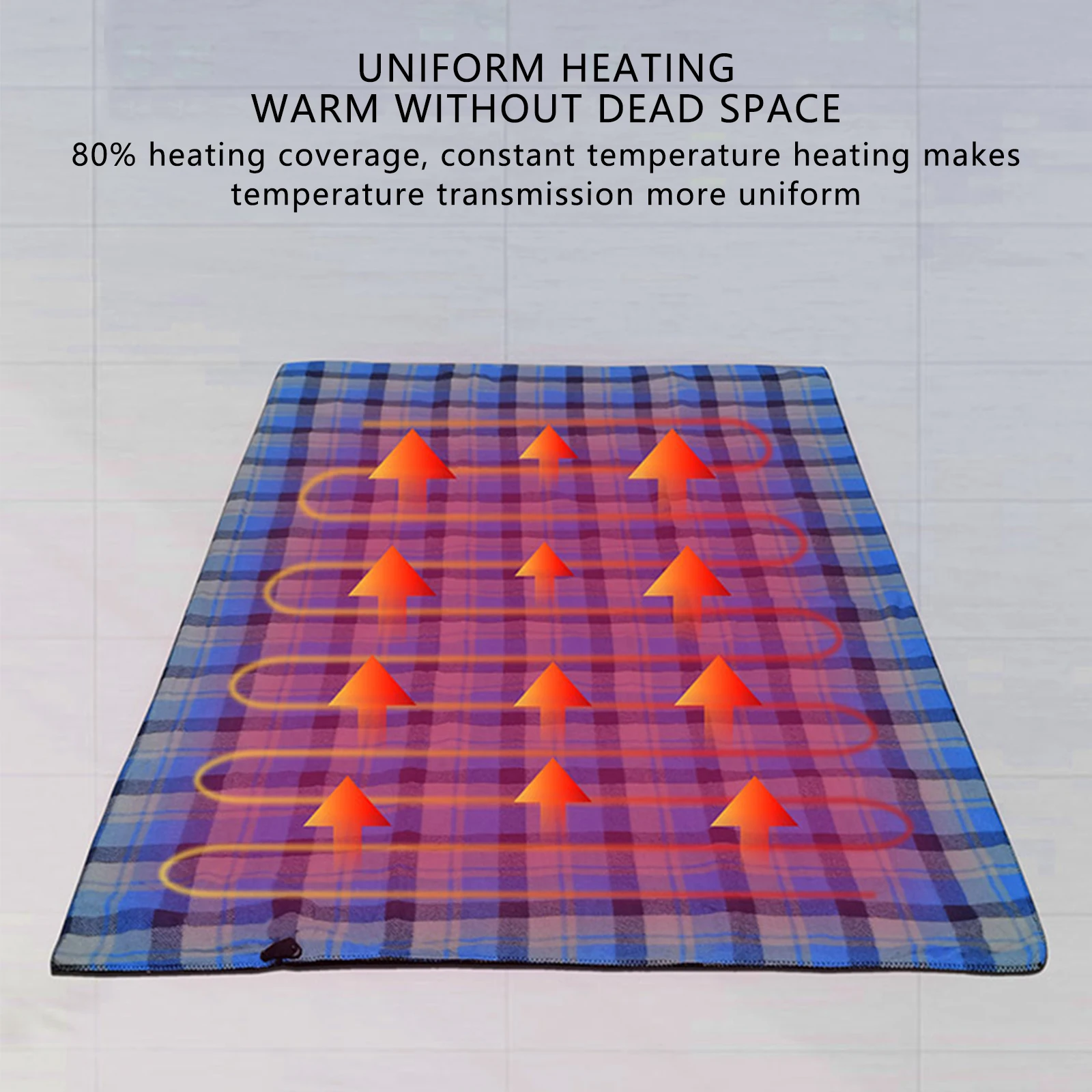 Клетчатое одеяло с электрическим подогревом коврик для 12 В автомобиля