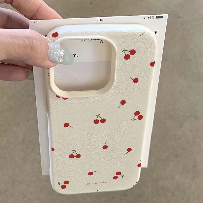 Фото Чехол для телефона с милым мультяшным рисунком вишни и личи для Samsung Galaxy S25 Ultra S24 FE S23 Plus S22 A16 A56 A36 A25 A54 A55 A53 Cover №5