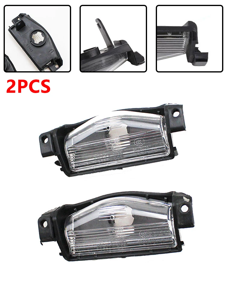 

2pcs Car Light License Plate Rear Bumper Lamp Shell Clear 12V Plastic Auto Automobiles License Plate Lamp For Mazda 2 2011-2013