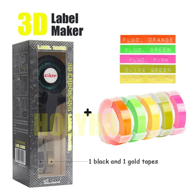 

3D-принтер для тиснения этикеток C101, ручная машинка для печати этикеток «сделай сам» с цветной детской лентой 9 мм для MOTEX DYMO E101