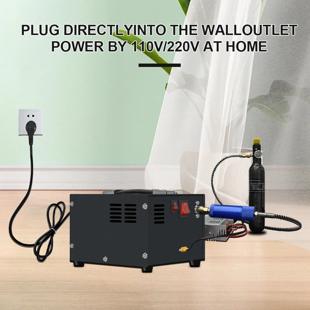 4500Psi 30Mbar портативный автомобильный компрессор 12 В постоянного тока переменного