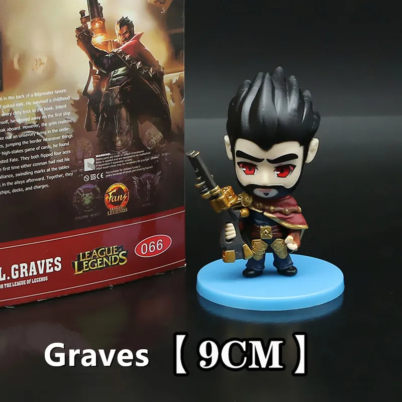 9 см Фигурки из Лиги Легенд могилы Гнар Мак одиночные лезины милые фигурки ПВХ