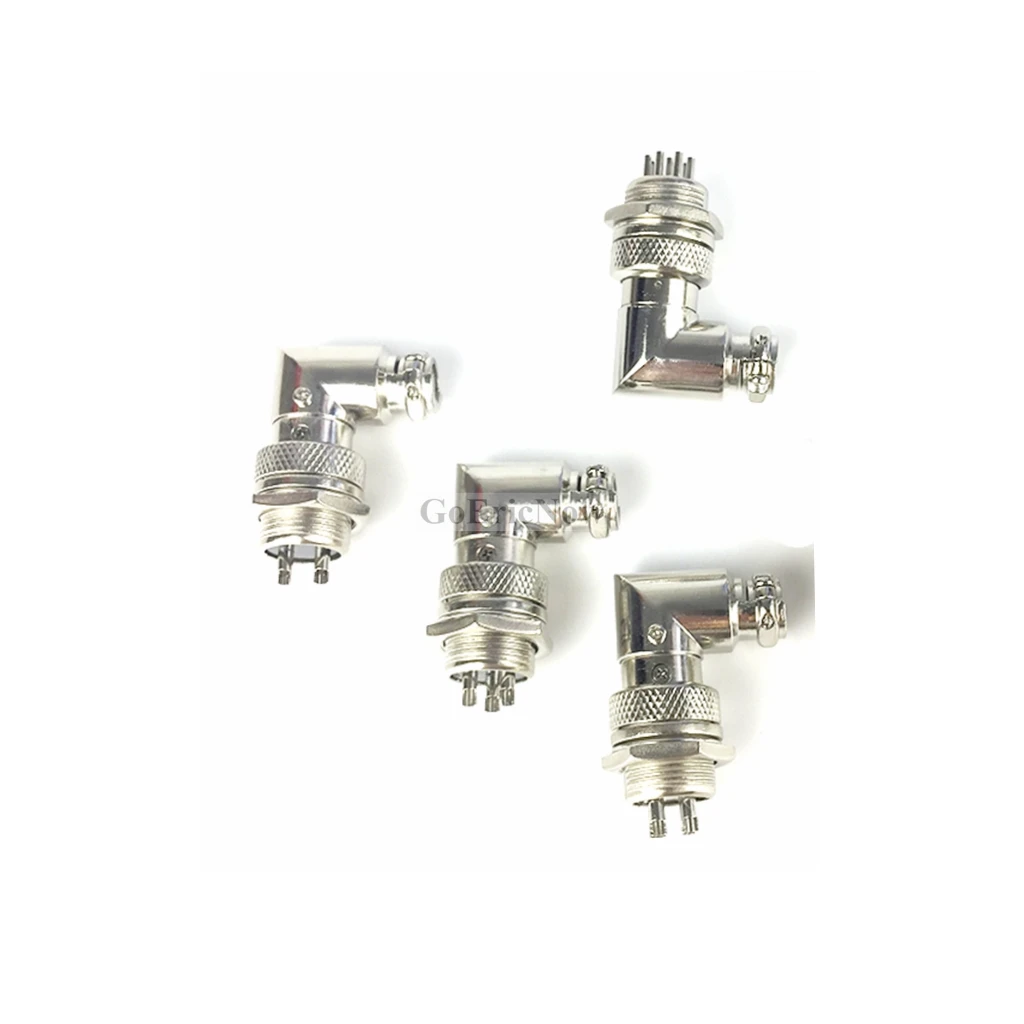 1 комплект GX16 90 градусов прямоугольный разъем XLR 16 мм колено 2 3 4 5 6 7 8 9 10 контактов