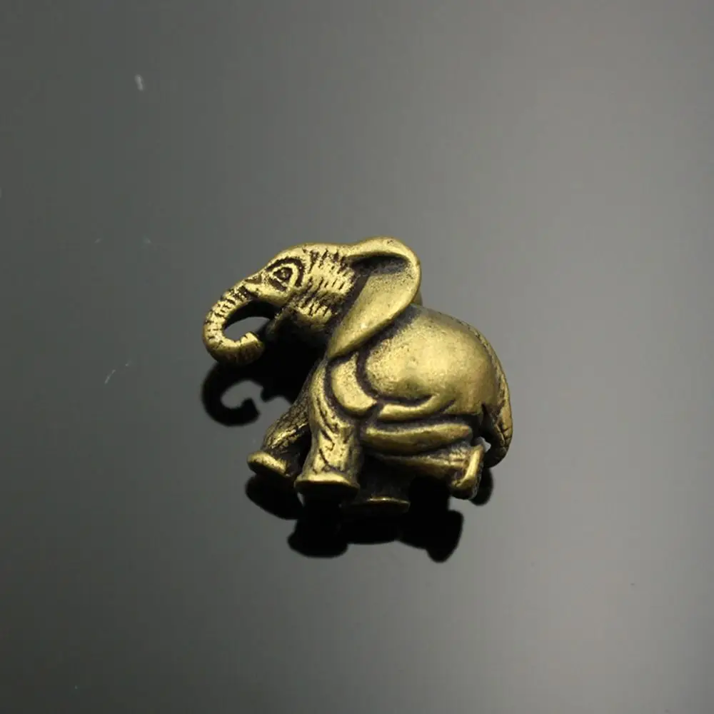 

Fortune Mini DIY Crafts Collection Micro-carved Brass Miniatures Desk Ornament Animal Statue Elephant Figurines