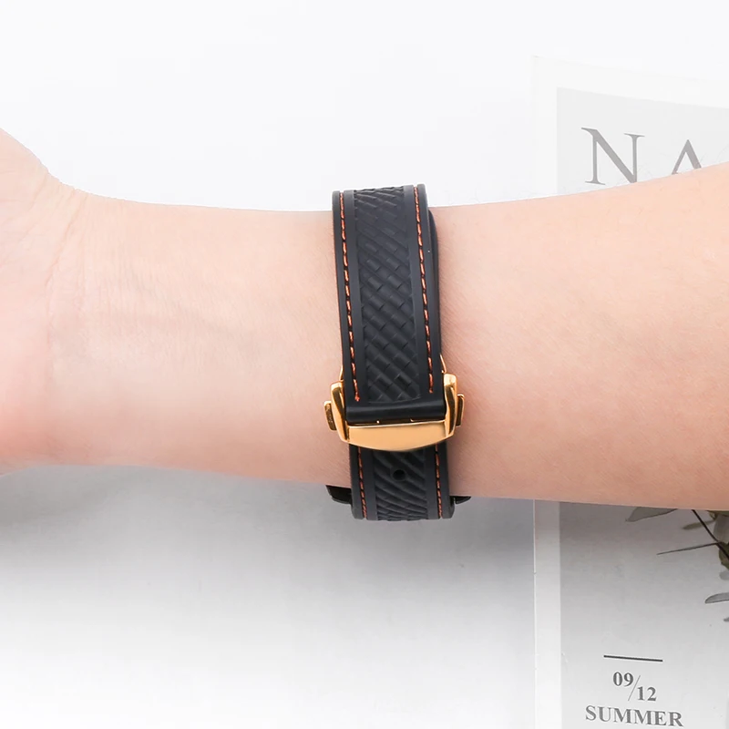 Silicone strap for Omega Seahorse AT150 rubber strap  Hornet golf men's and women's strap watch accessories