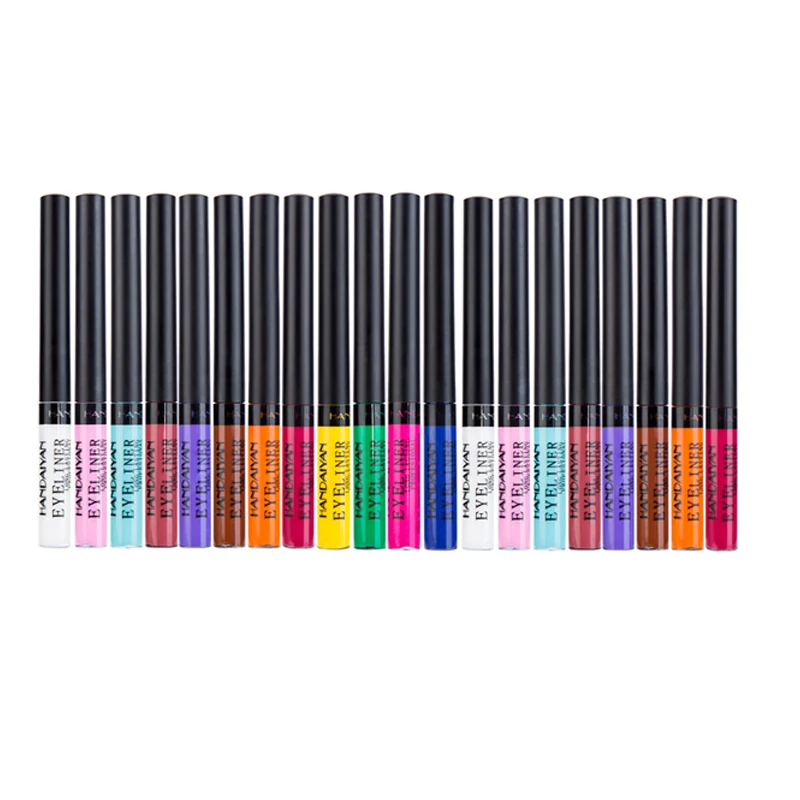 

Handaiyan 12Pcs/Lot Matte Liquid Eyeliner Bright Color Waterproof Eye Liner Pencil Long-Lasting White Eye Liner Pen Eyes Makeup