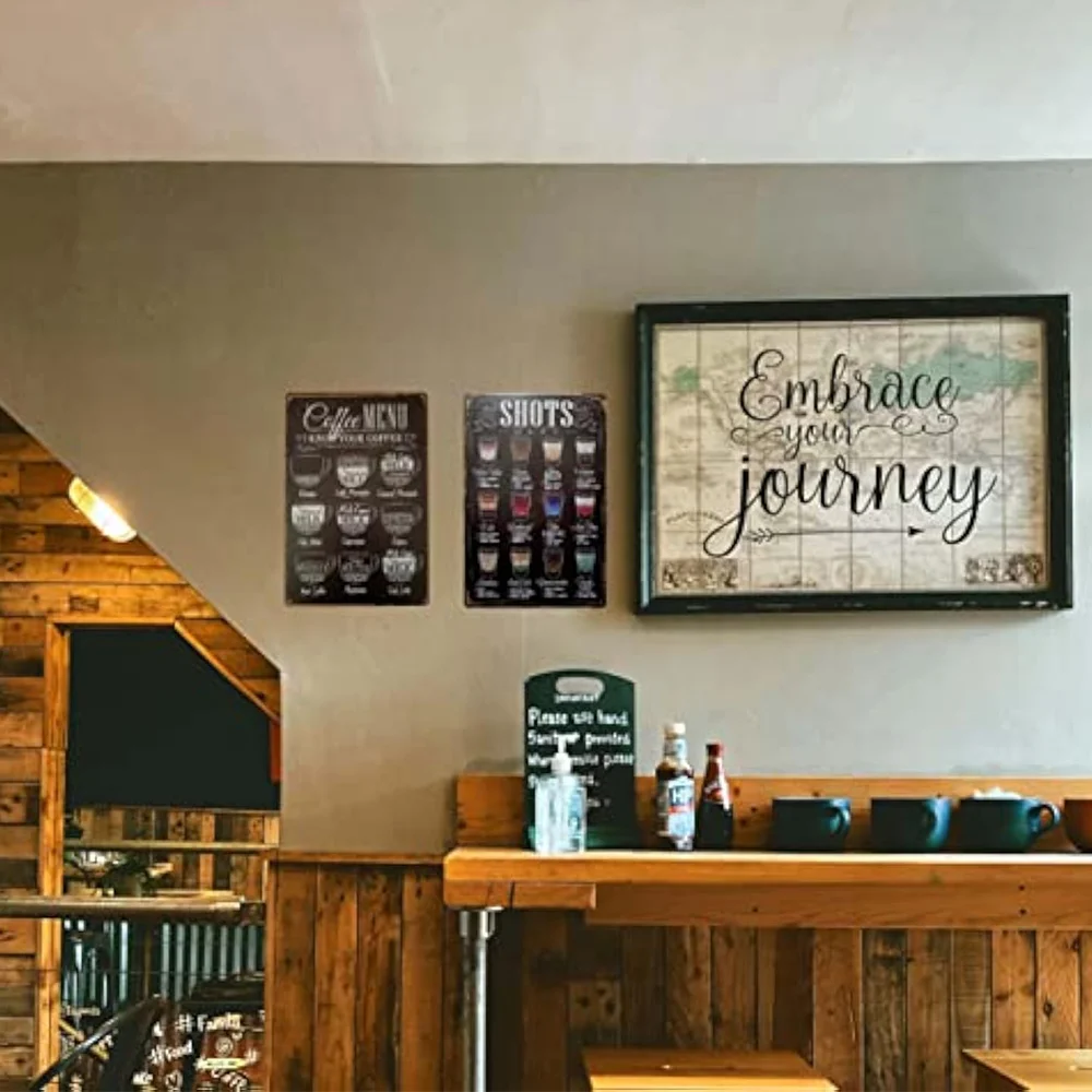 Универсальная жестяная вывеска для кофе ресторана и барбекю 12x8 дюймов —