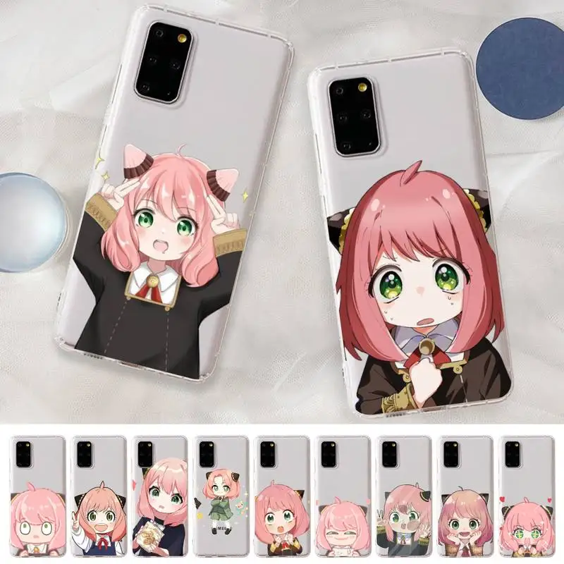 

Anime Spy X Family Anya Phone Case for Samsung S20 S10 lite S21 plus for Redmi Note8 9pro for Huawei P20 Clear Case