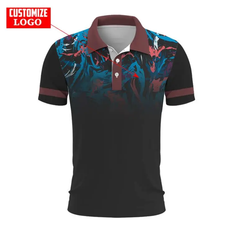 

New Quick Drying Table Tennis Clothes Men Shirt T-shirt Fashion Printing Badminton Uniforms Women Suits Lapel Polo Shirt Sport