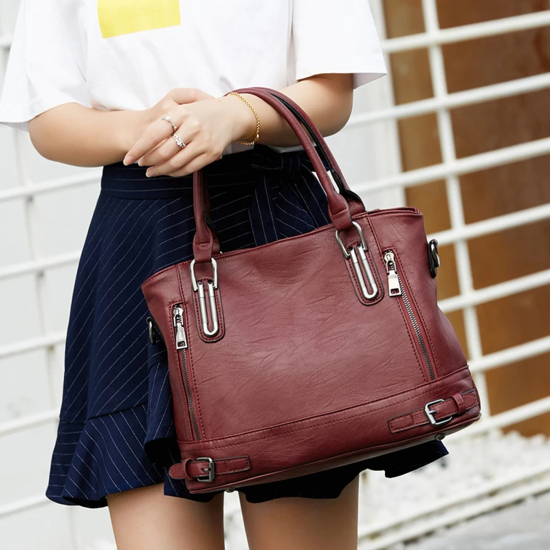 

Women Handbag Alligator Pattern PU Leather Vintage Shoulder Shopping Bag Ladies Casual Large Capacity Zipper Handbags 1PC