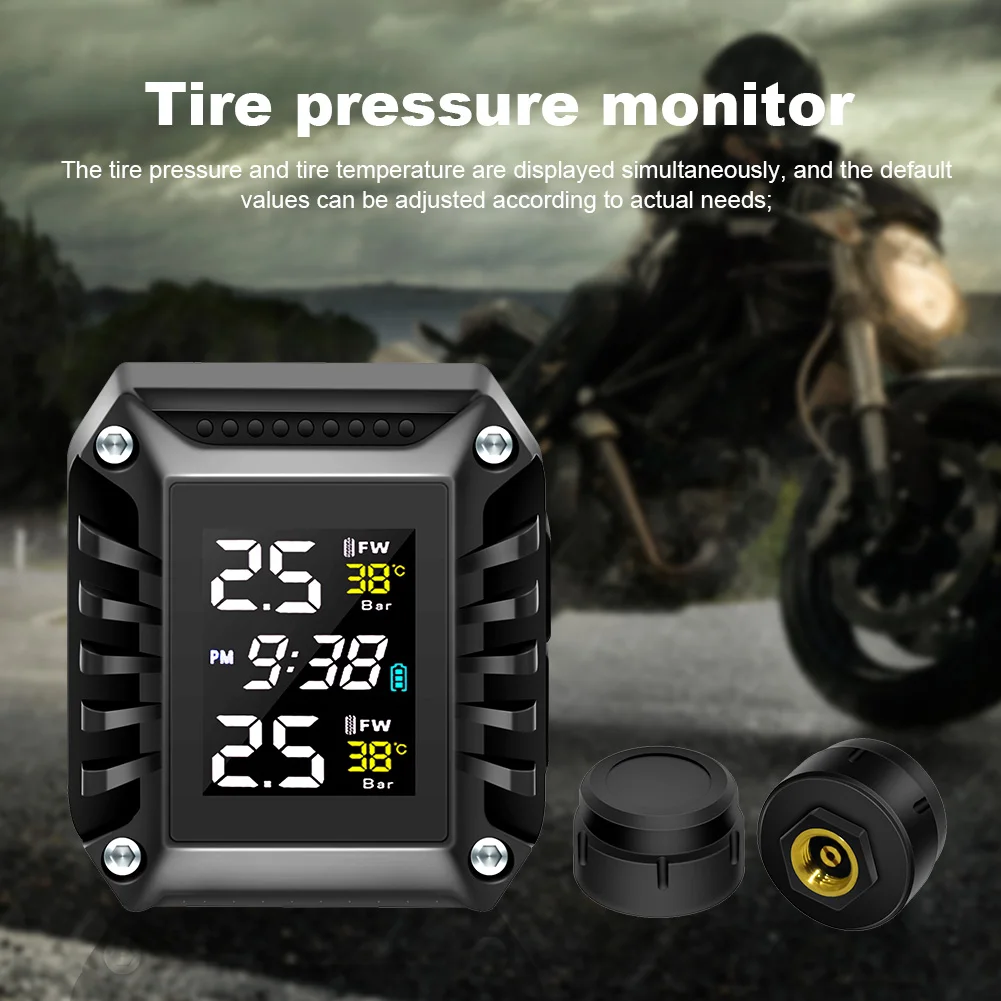 

Portable Tire Pressure Sensors Magnet Charging Tire Pressure Monitoring System 4 Alarm Modes for Motor Vehicle Automobile