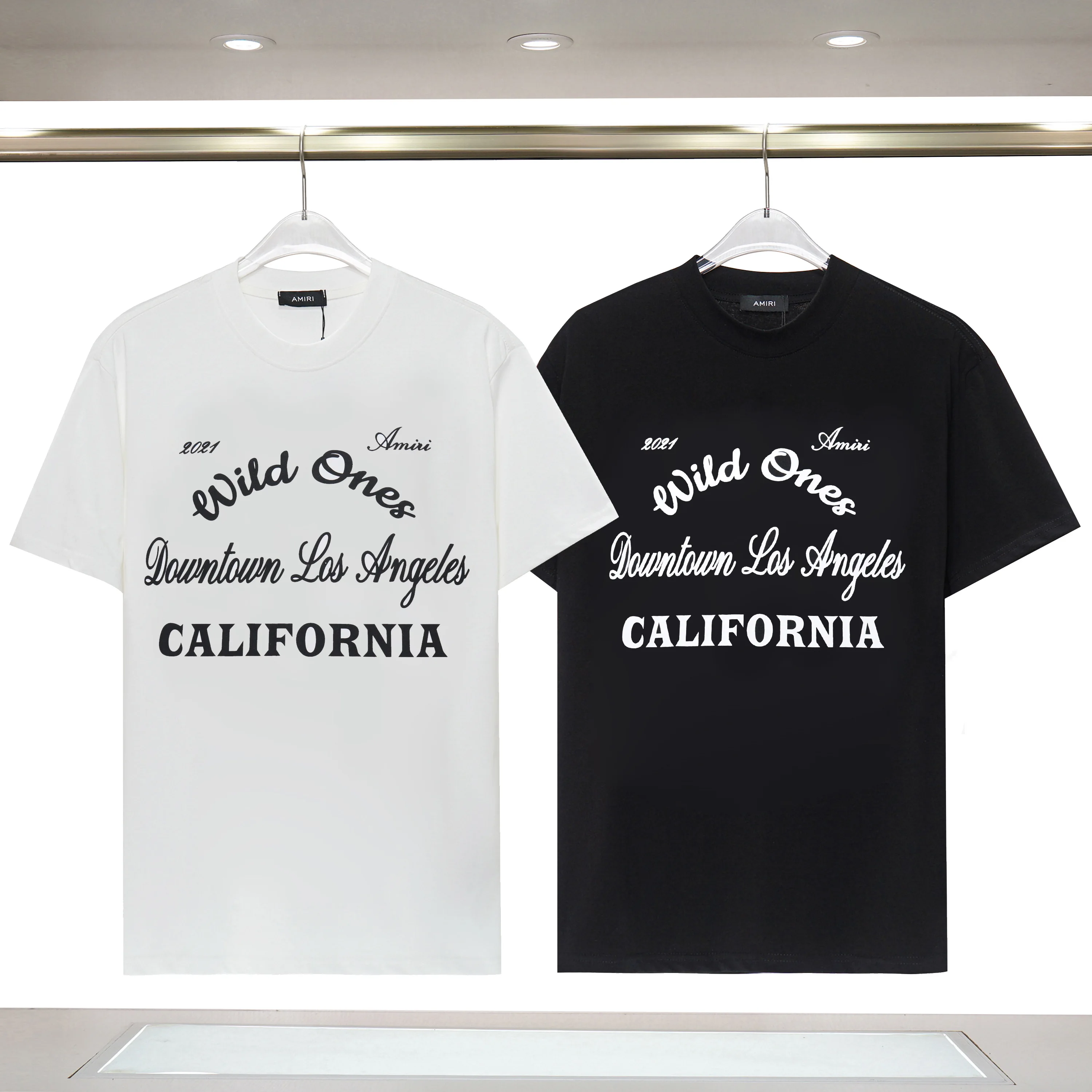 

New Summer Round Neck Cotton Men Women Colorful pentagram letter logo printing Classic Loose Tees Short Sleeve Tops T-shirts