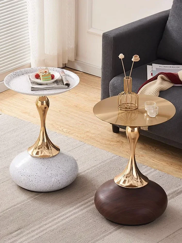 

Italian Light Luxury Living Room Small Coffee Table Corner Table Small Waist Side Table Creative Trending Coffee Table Small