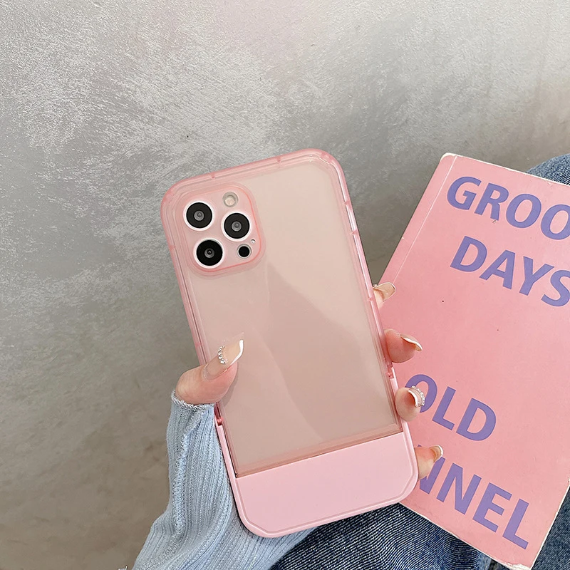 

New Solid folding bracket is suitable for For iphone13Pro phone case 13 14 Apple xs max soft xr fall protection case 14/11pro/11