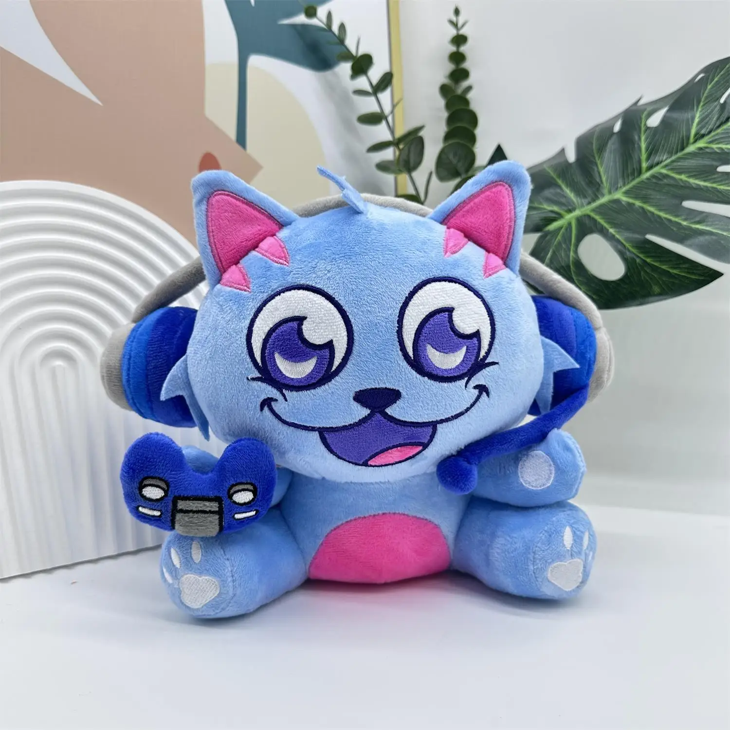

Кавайная плюшевая аниме игрушечная кошка-гравикман, 20 см, кукла-персонаж, Высококачественная плюшевая игрушка, кукла, подарок на Хэллоуин, украшение для дома и дивана