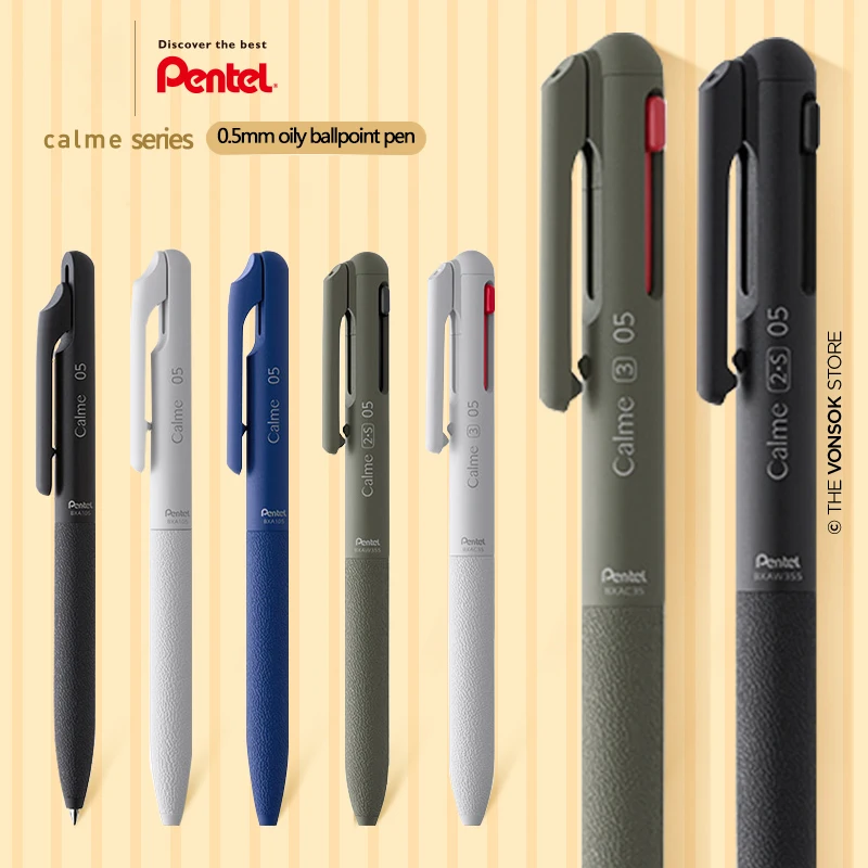 

Pentel Ballpoint Pen Mute Press Black Gel Pen 0.5mm High Tech Student Office Business Creative Ins Simple Stationery Supplies