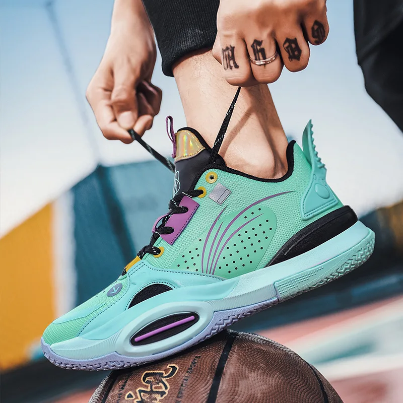 Unisex Basketball Shoes Men's and Women's Non-slip Wear-resistant Shock-absorbing Sport Shoes Student Gym Training Sneakers