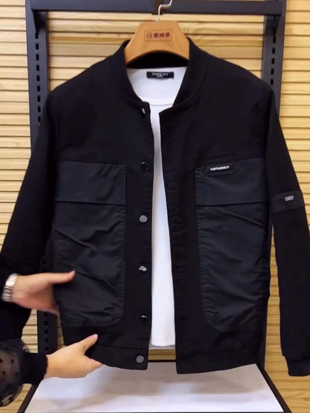 Высококачественная джинсовая куртка Мужская популярная Повседневная на весну и