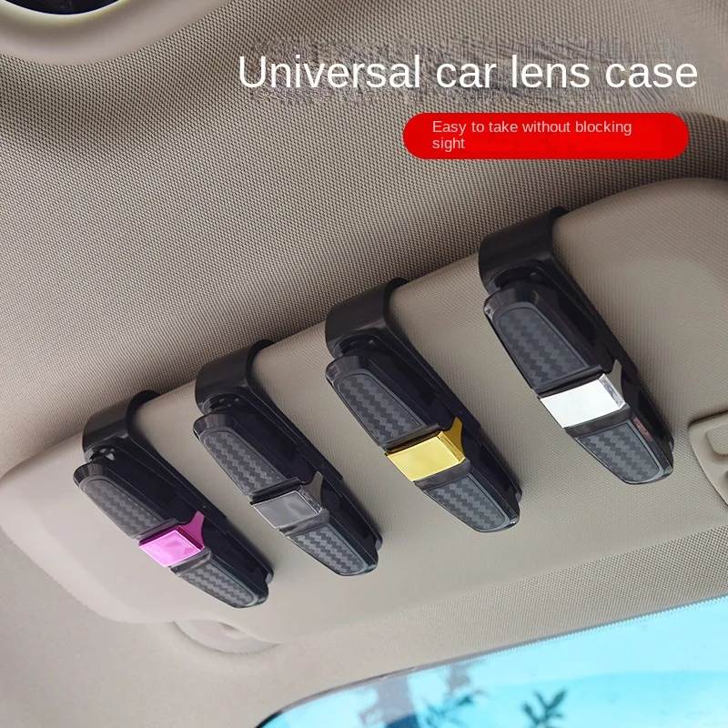 

Car Sun Visor Sunglasses Holder Clip Universal Ticket Card Clamp Fastener Car Glasses Cases Card Clamp Interior Decor Storage